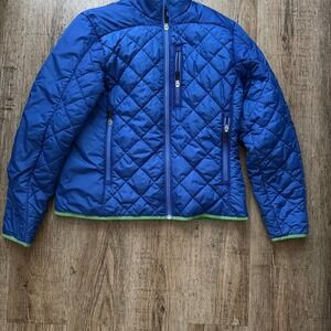 Lands' End Women's Blue Diamond Quilted PrimaLoft Insulated Jacket